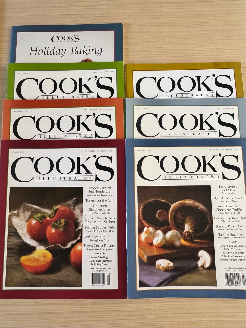 Cook’s Illustrated Lot of 6 plus a Holiday Bonus Edition